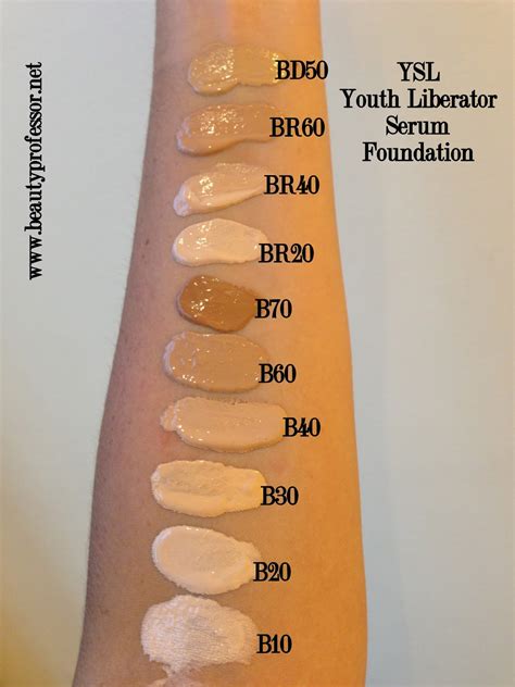 ysl youth liberator foundation shades|youth liberator serum foundation.